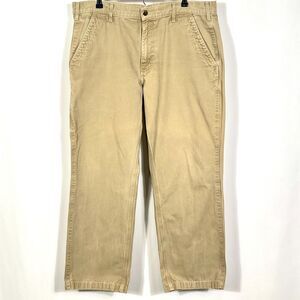 Carhartt Relaxed Fit 100% Cotton 5 Pocket Khaki Twill Work Pants Men's 38 X 30